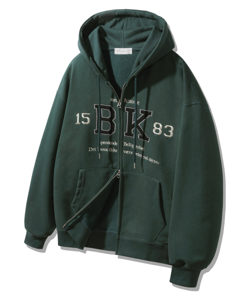 BAKKEN(バッケン)の「1583 BK ツーウェイフードジップアップ BK7978_グリーン(パーカー・メンズ・グリーン・FREE)」の1枚目の写真
