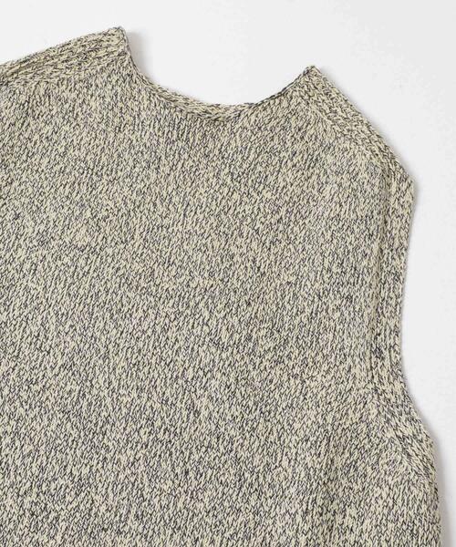 かぐれ（カグレ）の「テープヤーンニットベスト（ベスト・レディース・ブラック/ライトベージュ・FREE）」の15枚目の写真