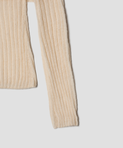 TTUDEMENT(トュードメント)の「SHAWL RIBBED SWEATER CREAM(ニット/セーター・レディース・その他・FREE)」の5枚目の写真