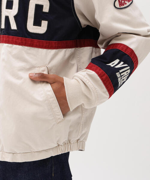 AVIREX（アヴィレックス）の「《A.A.R.C》CLASSIC RACING JACKET / エアレーシングクラブ クラシック レーシングジャケット / AVIREX / アヴィレックス（ブルゾン・メンズ・ブラック/ホワイト系2・L/M/XL/2XL）」の10枚目の写真