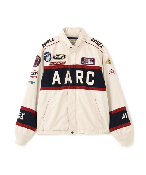AVIREX（アヴィレックス）の「《A.A.R.C》CLASSIC RACING JACKET / エアレーシングクラブ クラシック レーシングジャケット / AVIREX / アヴィレックス（ブルゾン・メンズ・ブラック/ホワイト系2・L/M/XL/2XL）」の2枚目の写真
