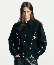 S SY（エスエスワイ）の「スエードパイピングウェスタンジャケット（ライダースジャケット）」