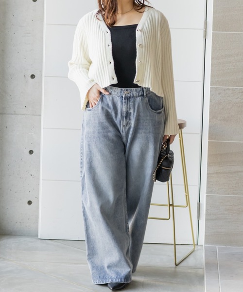 CLETTE(クレット)の「CLETTEオリジナル前後2WAYボタンデザインリブタンクトップ(タンクトップ・レディース・ブラック/チャコールグレー/オフホワイト・4L/3L/LL)」の13枚目の写真