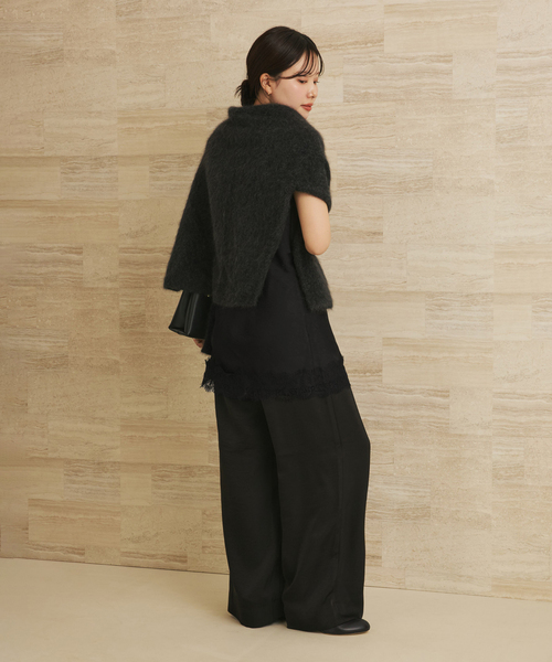 plage（プラージュ）の「《追加》Lace Satin キャミソール 2（キャミソール・レディース・ブラック・FREE）」の5枚目の写真