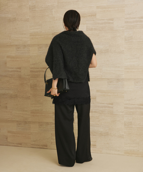 plage（プラージュ）の「《追加》Lace Satin キャミソール 2（キャミソール・レディース・ブラック・FREE）」の6枚目の写真