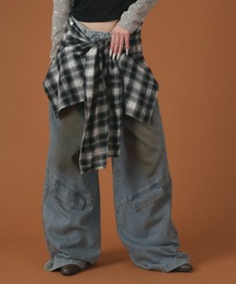 dispark | DISPARK/【26年春夏新作】ウエストクロスワイドデニム(デニムパンツ)
