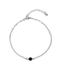 JBANS CLASSIC（ジェイバンスクラシック）の「シンプルオニキスポイントサージカルスチールチェーンブレスレット (Y2101-AC069_SV)（アンクレット）」