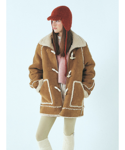 ETMON(エトモン)の「Reversible Duffle Mustang Coat, Camel(ムートンコート・レディース・その他・FREE)」の1枚目の写真