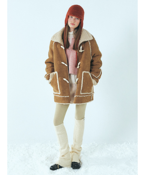 ETMON(エトモン)の「Reversible Duffle Mustang Coat, Camel(ムートンコート・レディース・その他・FREE)」の2枚目の写真