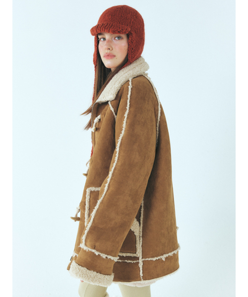 ETMON(エトモン)の「Reversible Duffle Mustang Coat, Camel(ムートンコート・レディース・その他・FREE)」の4枚目の写真