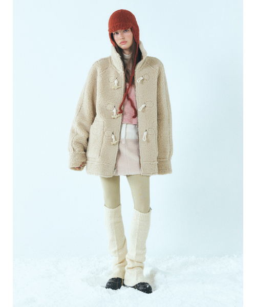 ETMON(エトモン)の「Reversible Duffle Mustang Coat, Camel(ムートンコート・レディース・その他・FREE)」の5枚目の写真