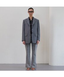 LCDC TM（エルシーディーシーティーエム）の「PINSTRIPED OVERSIZED BLAZER (MELANGE GREY)（テーラードジャケット）」