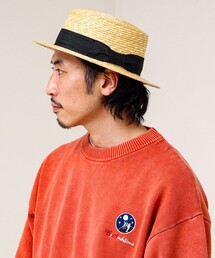 GLOSTER | 【夏の定番クラシック】STRAW BOATHER HAT カンカン帽(ハット)
