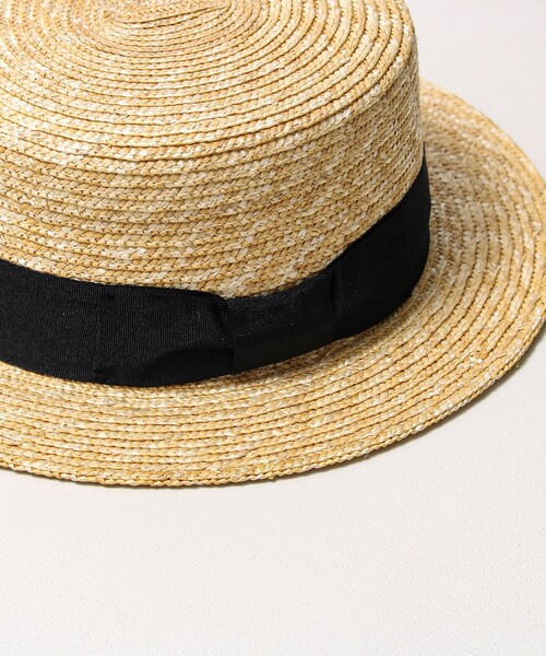 GLOSTER（グロスター）の「【夏の定番クラシック】STRAW BOATHER HAT カンカン帽（ハット・メンズ・アイボリー/ベージュ・FREE）」の4枚目の写真