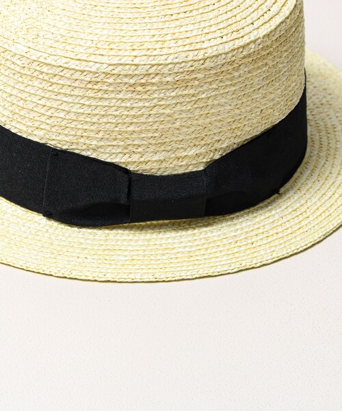 GLOSTER（グロスター）の「【夏の定番クラシック】STRAW BOATHER HAT カンカン帽（ハット・メンズ・アイボリー/ベージュ・FREE）」の7枚目の写真