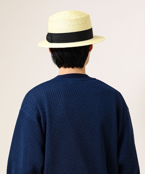 GLOSTER（グロスター）の「【夏の定番クラシック】STRAW BOATHER HAT カンカン帽（ハット・メンズ・アイボリー/ベージュ・FREE）」の11枚目の写真