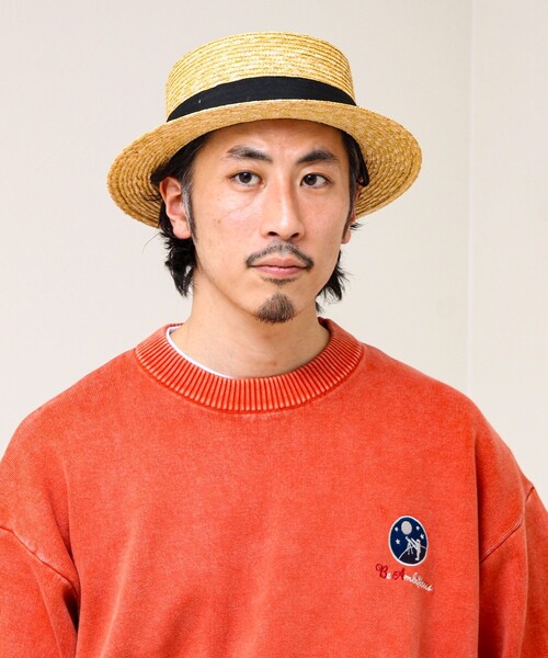 GLOSTER（グロスター）の「【夏の定番クラシック】STRAW BOATHER HAT カンカン帽（ハット・メンズ・アイボリー/ベージュ・FREE）」の13枚目の写真