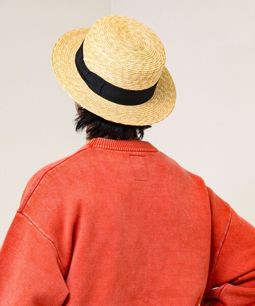 GLOSTER（グロスター）の「【夏の定番クラシック】STRAW BOATHER HAT カンカン帽（ハット・メンズ・アイボリー/ベージュ・FREE）」の14枚目の写真