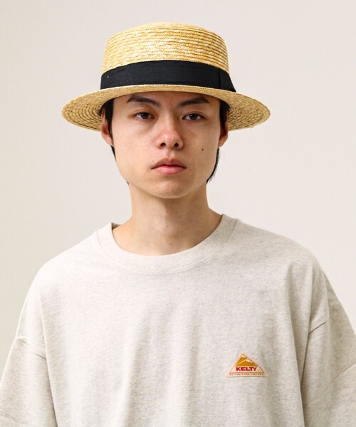 GLOSTER（グロスター）の「【夏の定番クラシック】STRAW BOATHER HAT カンカン帽（ハット・メンズ・アイボリー/ベージュ・FREE）」の17枚目の写真