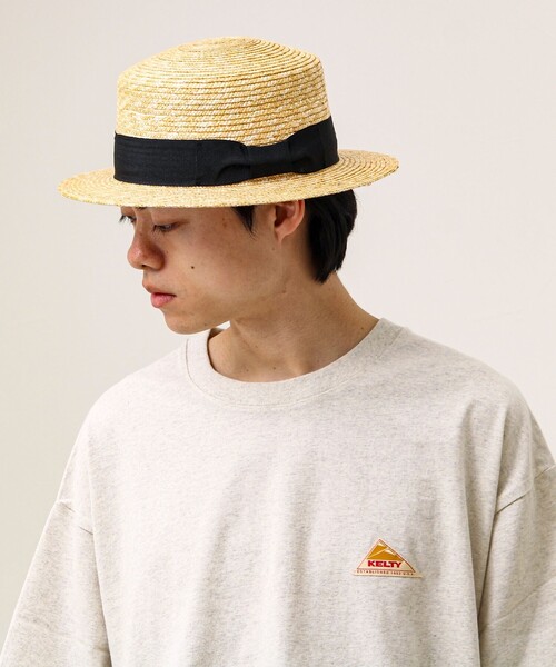 GLOSTER（グロスター）の「【夏の定番クラシック】STRAW BOATHER HAT カンカン帽（ハット・メンズ・アイボリー/ベージュ・FREE）」の18枚目の写真