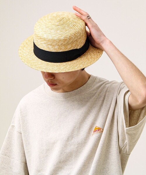 GLOSTER（グロスター）の「【夏の定番クラシック】STRAW BOATHER HAT カンカン帽（ハット・メンズ・アイボリー/ベージュ・FREE）」の19枚目の写真