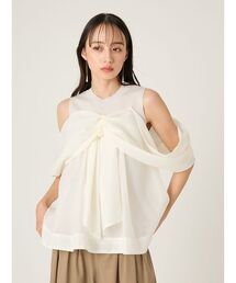 FRAY I.D（フレイアイディー）の「ニットコンビペプラムトップス（ニット/セーター）」