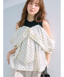 FRAY I.D | ニットコンビペプラムトップス(ニット/セーター)