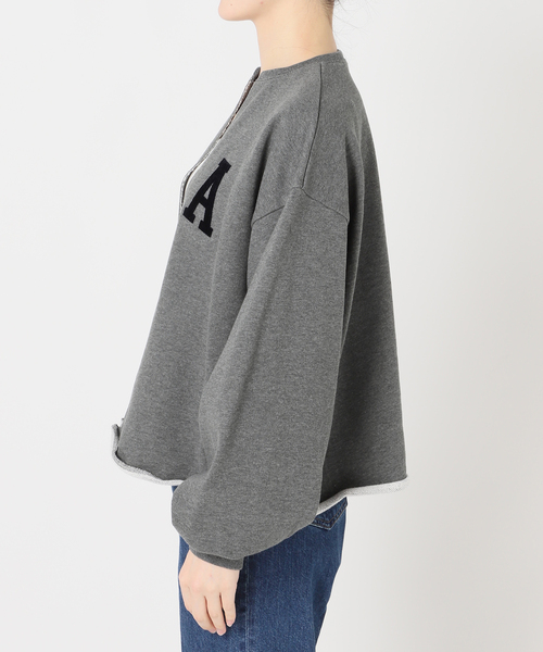 B.C STOCK（ベーセーストック）の「手洗い可 / Vネックロゴスウェット（スウェット・レディース・チャコールグレー/ライトグレー/ネイビー・FREE）」の6枚目の写真