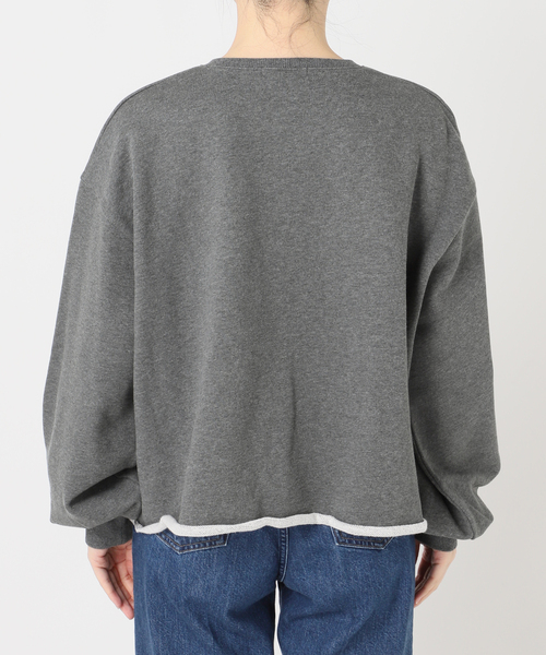 B.C STOCK（ベーセーストック）の「手洗い可 / Vネックロゴスウェット（スウェット・レディース・チャコールグレー/ライトグレー/ネイビー・FREE）」の7枚目の写真