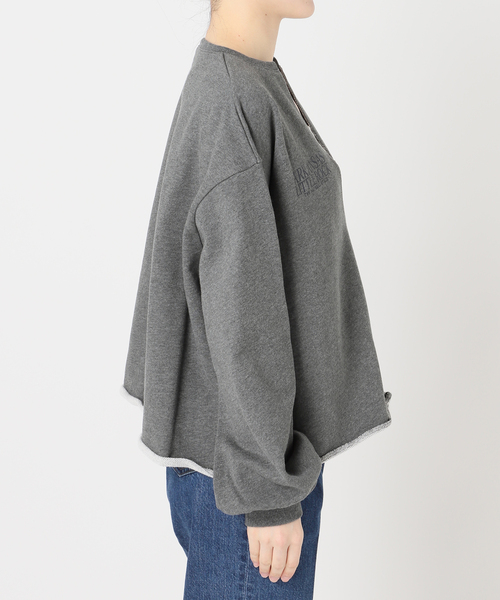 B.C STOCK（ベーセーストック）の「手洗い可 / Vネックロゴスウェット（スウェット・レディース・チャコールグレー/ライトグレー/ネイビー・FREE）」の8枚目の写真