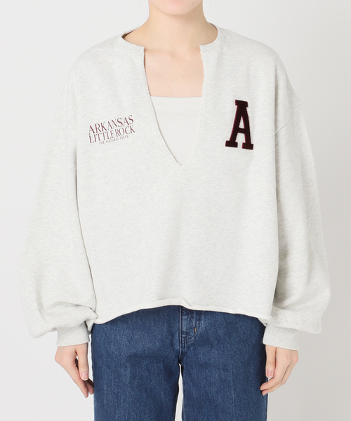 B.C STOCK（ベーセーストック）の「手洗い可 / Vネックロゴスウェット（スウェット・レディース・チャコールグレー/ライトグレー/ネイビー・FREE）」の15枚目の写真