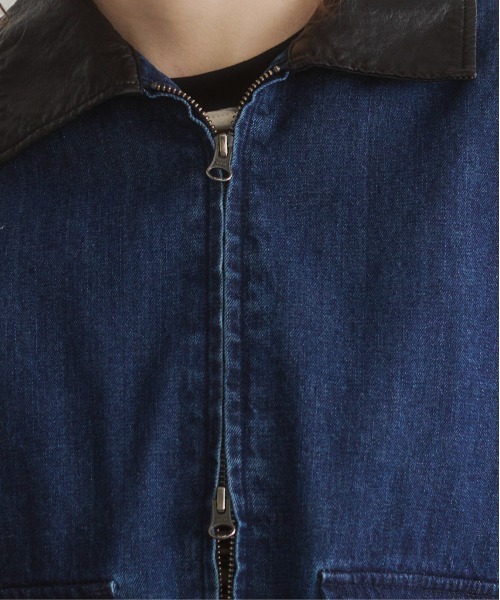 ANGIE(アンジー)の「レザーカラー ショート丈 ワークブルゾン(ブルゾン・レディース・ブルー/ベージュ/ネイビー・FREE)」の20枚目の写真