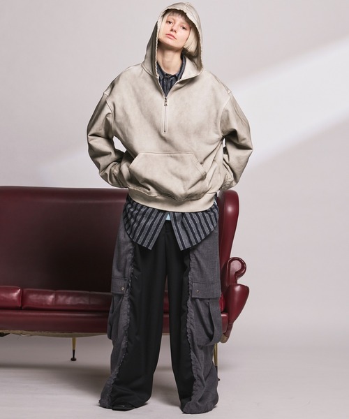 UNISEX Deep Front Neck Prime‑Over Half‑zip Hoodie — MAISON SPECIAL