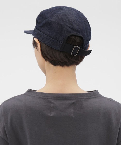 MHL.（エムエイチエル）の「CANTON LIGHT DENIM（キャップ・レディース・インディゴブルー・FREE）」の5枚目の写真