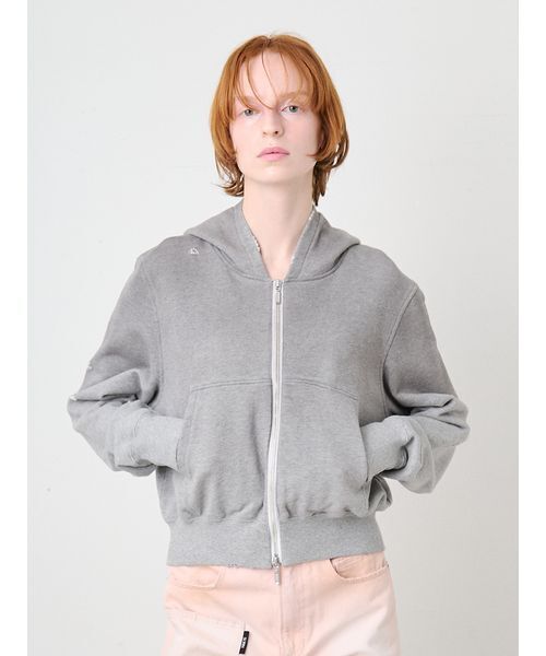 SORIN（ソリン　）の「Damaged Zipup Hoodie/ダメージ ジップアップフーディー（パーカー・レディース・グレー/ホワイト・38）」の6枚目の写真