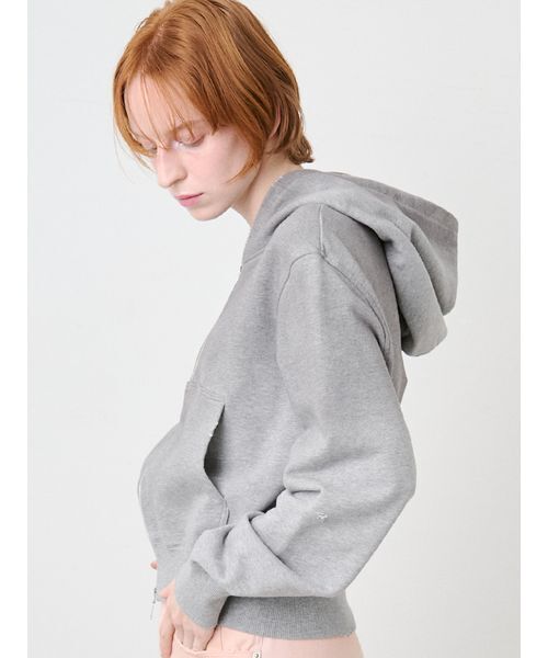 SORIN（ソリン　）の「Damaged Zipup Hoodie/ダメージ ジップアップフーディー（パーカー・レディース・グレー/ホワイト・38）」の7枚目の写真