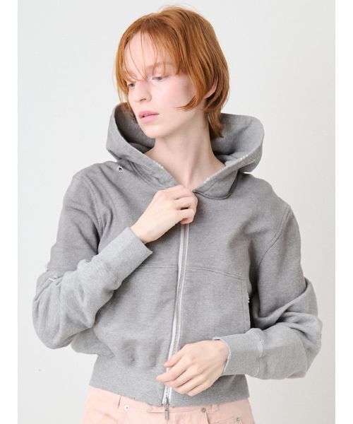 SORIN（ソリン　）の「Damaged Zipup Hoodie/ダメージ ジップアップフーディー（パーカー・レディース・グレー/ホワイト・38）」の8枚目の写真