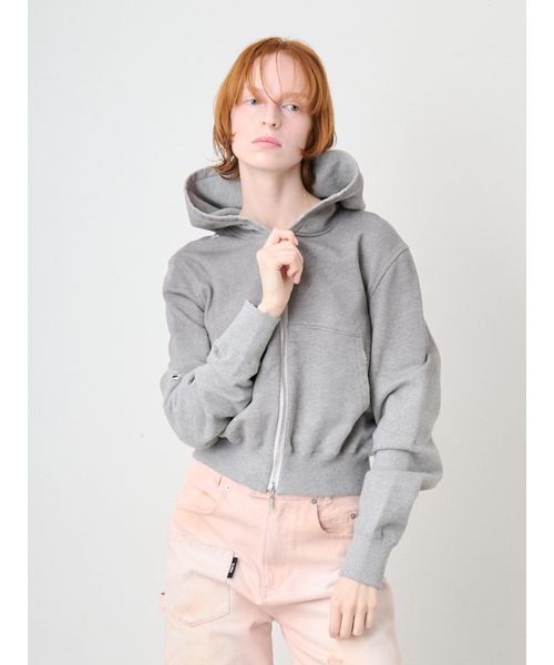 SORIN（ソリン　）の「Damaged Zipup Hoodie/ダメージ ジップアップフーディー（パーカー・レディース・グレー/ホワイト・38）」の10枚目の写真