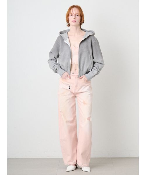 SORIN（ソリン　）の「Damaged Zipup Hoodie/ダメージ ジップアップフーディー（パーカー・レディース・グレー/ホワイト・38）」の11枚目の写真