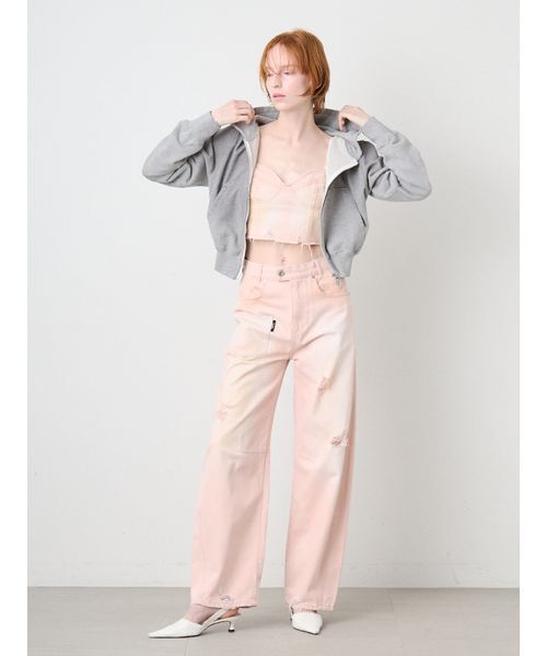 SORIN（ソリン　）の「Damaged Zipup Hoodie/ダメージ ジップアップフーディー（パーカー・レディース・グレー/ホワイト・38）」の12枚目の写真