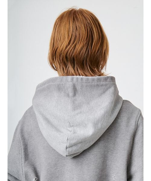 SORIN（ソリン　）の「Damaged Zipup Hoodie/ダメージ ジップアップフーディー（パーカー・レディース・グレー/ホワイト・38）」の14枚目の写真