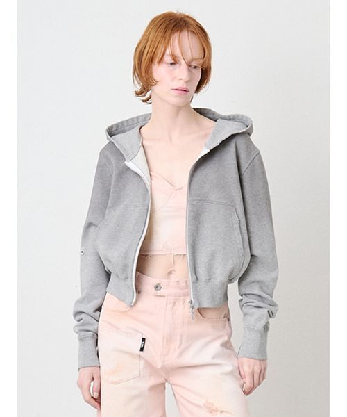 SORIN（ソリン　）の「Damaged Zipup Hoodie/ダメージ ジップアップフーディー（パーカー・レディース・グレー/ホワイト・38）」の15枚目の写真
