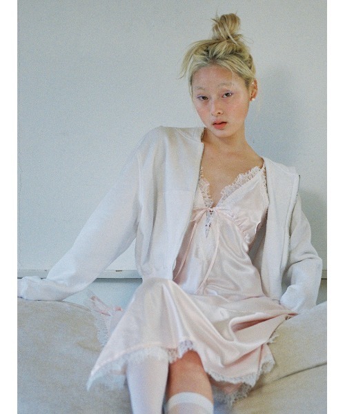 SORIN（ソリン　）の「Damaged Zipup Hoodie/ダメージ ジップアップフーディー（パーカー・レディース・グレー/ホワイト・38）」の2枚目の写真