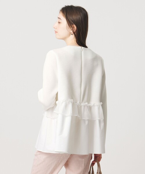 UNITED ARROWS（ユナイテッドアローズ）の「ペプラムフリル カットソー（Tシャツ/カットソー・レディース・ブラック/ダークグレー/ホワイト・FREE）」の7枚目の写真