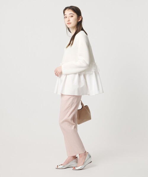 UNITED ARROWS（ユナイテッドアローズ）の「ペプラムフリル カットソー（Tシャツ/カットソー・レディース・ブラック/ダークグレー/ホワイト・FREE）」の8枚目の写真