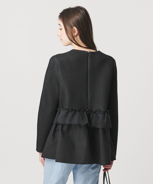 UNITED ARROWS（ユナイテッドアローズ）の「ペプラムフリル カットソー（Tシャツ/カットソー・レディース・ブラック/ダークグレー/ホワイト・FREE）」の10枚目の写真