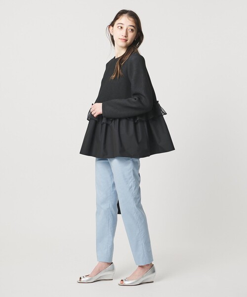 UNITED ARROWS（ユナイテッドアローズ）の「ペプラムフリル カットソー（Tシャツ/カットソー・レディース・ブラック/ダークグレー/ホワイト・FREE）」の11枚目の写真