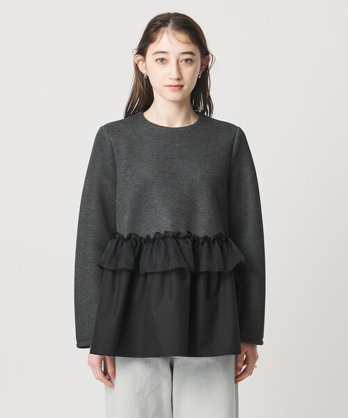 UNITED ARROWS（ユナイテッドアローズ）の「ペプラムフリル カットソー（Tシャツ/カットソー・レディース・ブラック/ダークグレー/ホワイト・FREE）」の13枚目の写真