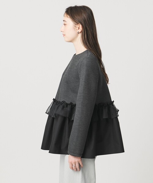 UNITED ARROWS（ユナイテッドアローズ）の「ペプラムフリル カットソー（Tシャツ/カットソー・レディース・ブラック/ダークグレー/ホワイト・FREE）」の14枚目の写真