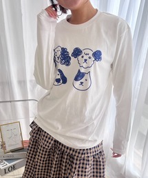 アニマルプリントロンT/長袖Tシャツ